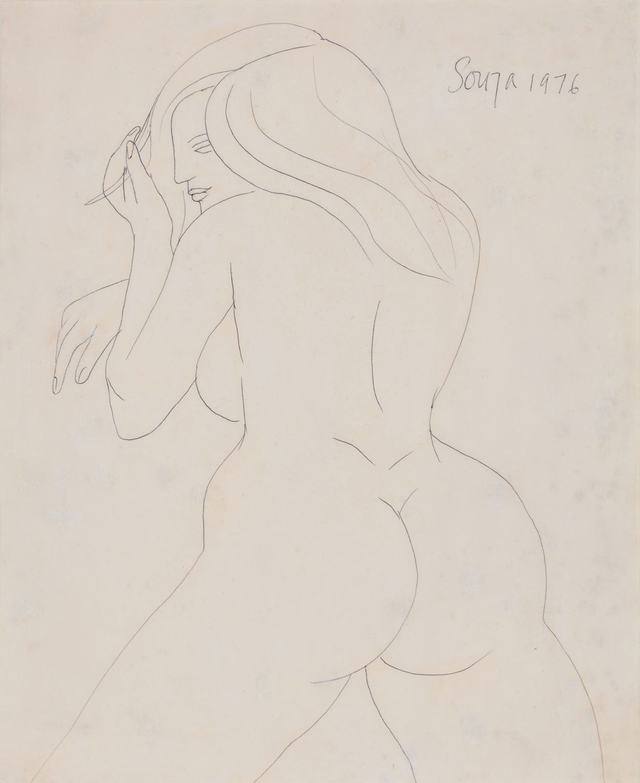 Francis Newton Souza, Untitled (Backside of woman), 1996