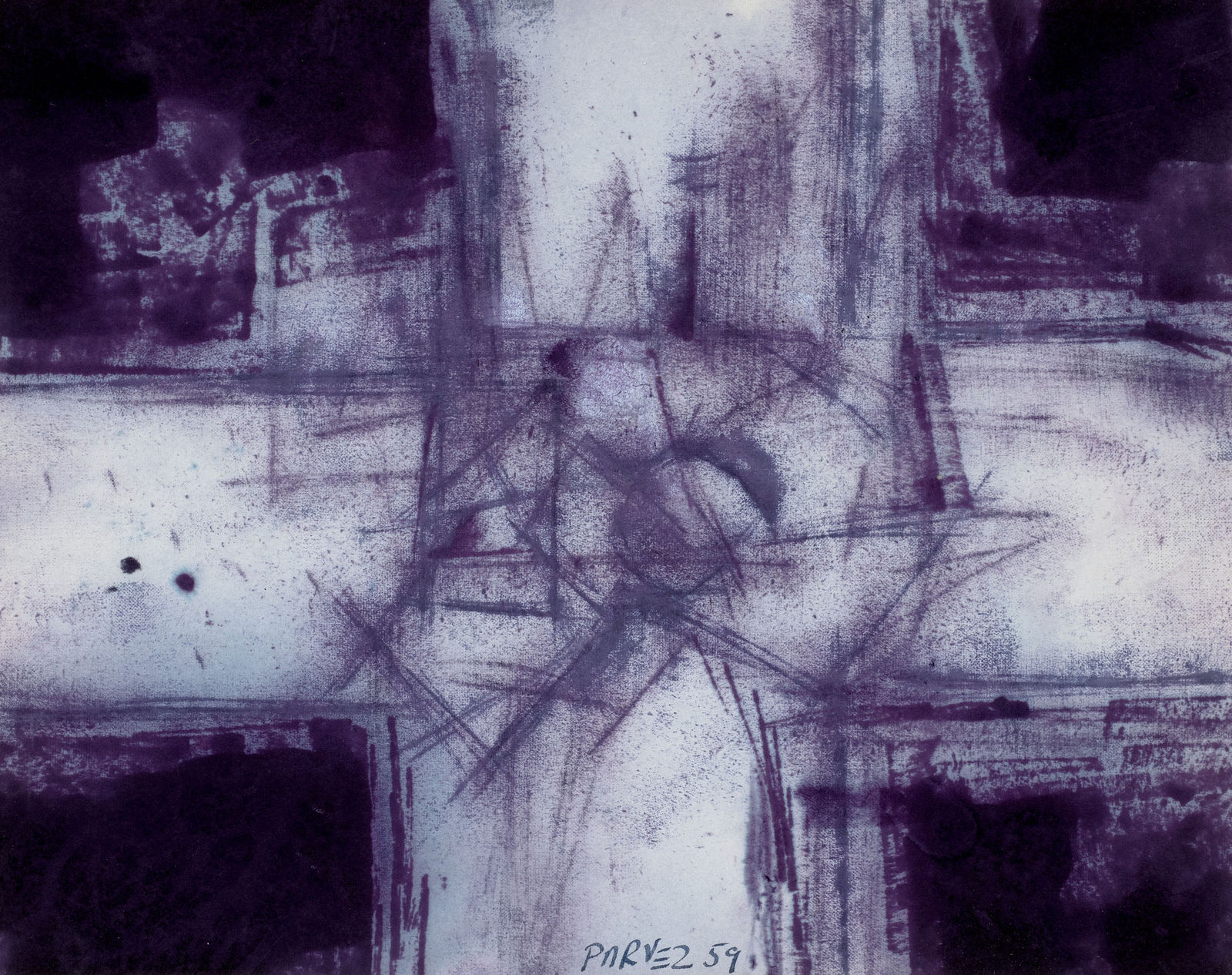Ahmed Parvez, Purple Cross (Positive), 1959