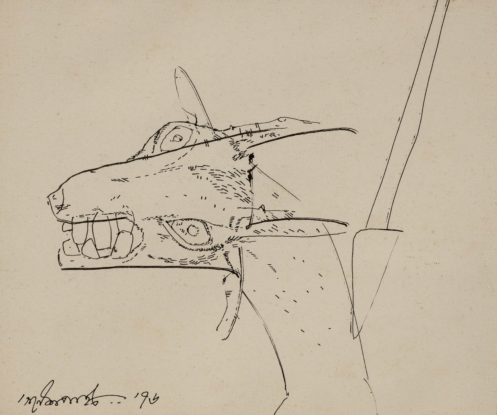 Ganesh Pyne, The Wounded Beast, 1976