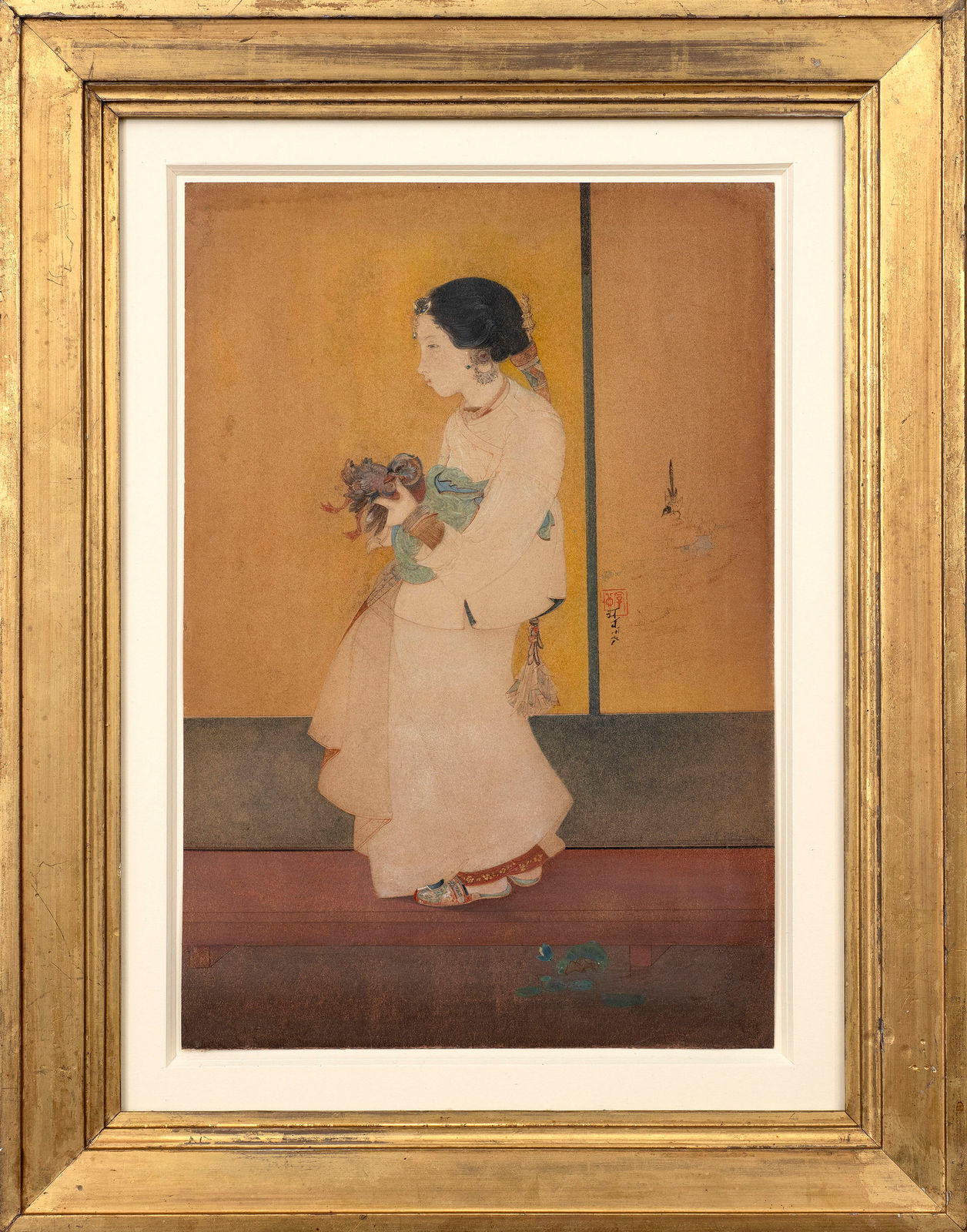Abanindranath Tagore, Girl with a duck, Circa 1920