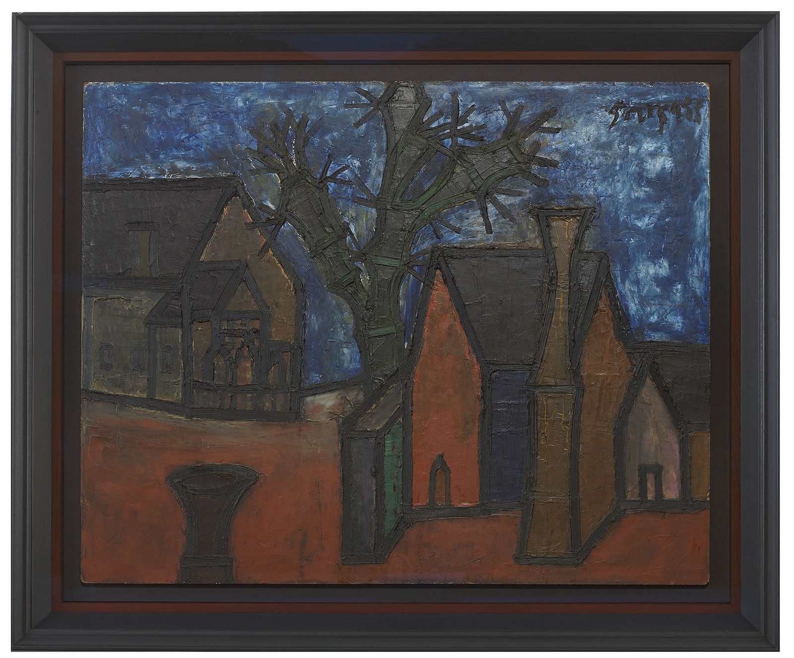 Francis Newton Souza, La Place: Town Square, 1955