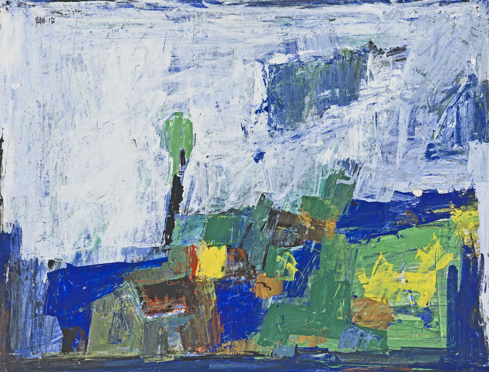 Sayed Haider Raza, Untitled (Paysage), 1956