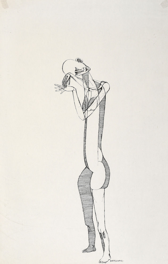 Dumile Feni, Untitled (Standing Figure), 1968
