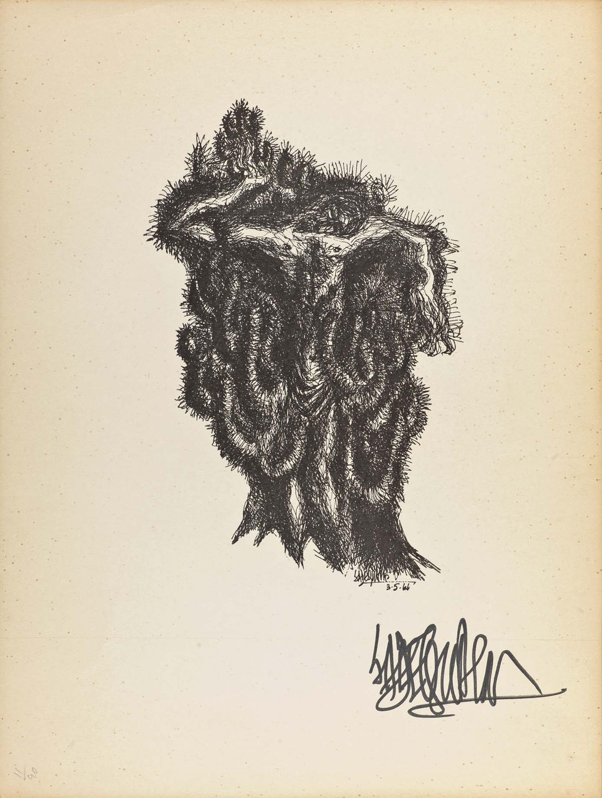 Syed Sadequain, After the Crucifixion I, c.1966