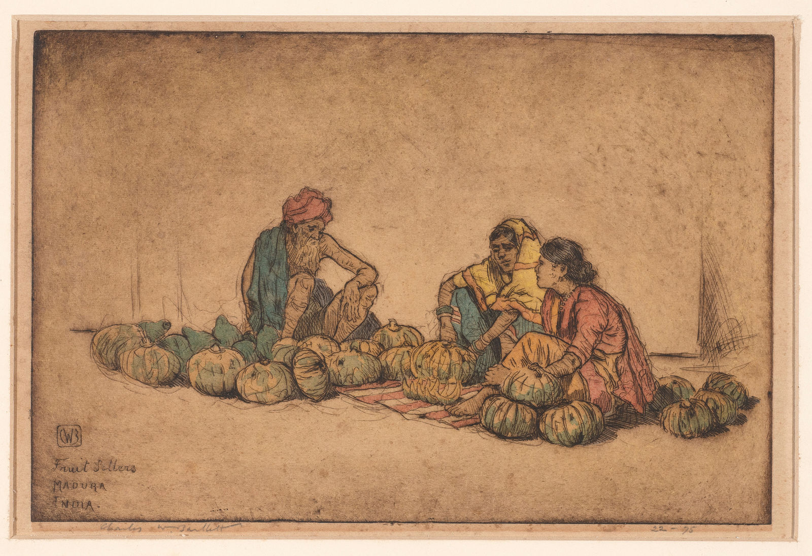 Charles W. Bartlett, Fruit Sellers, Madura, India