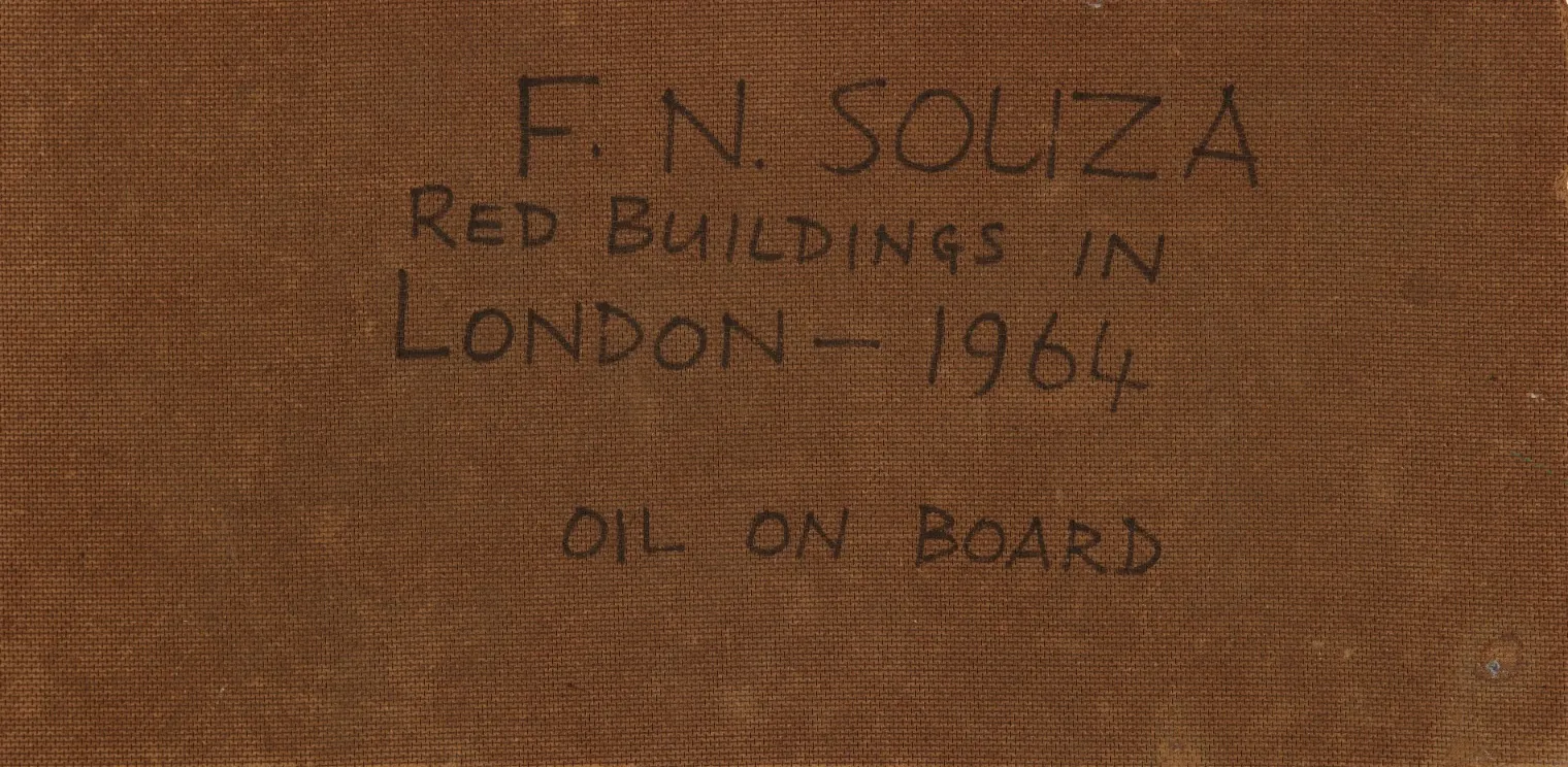 Francis Newton Souza, Red Buildings in London, 1964