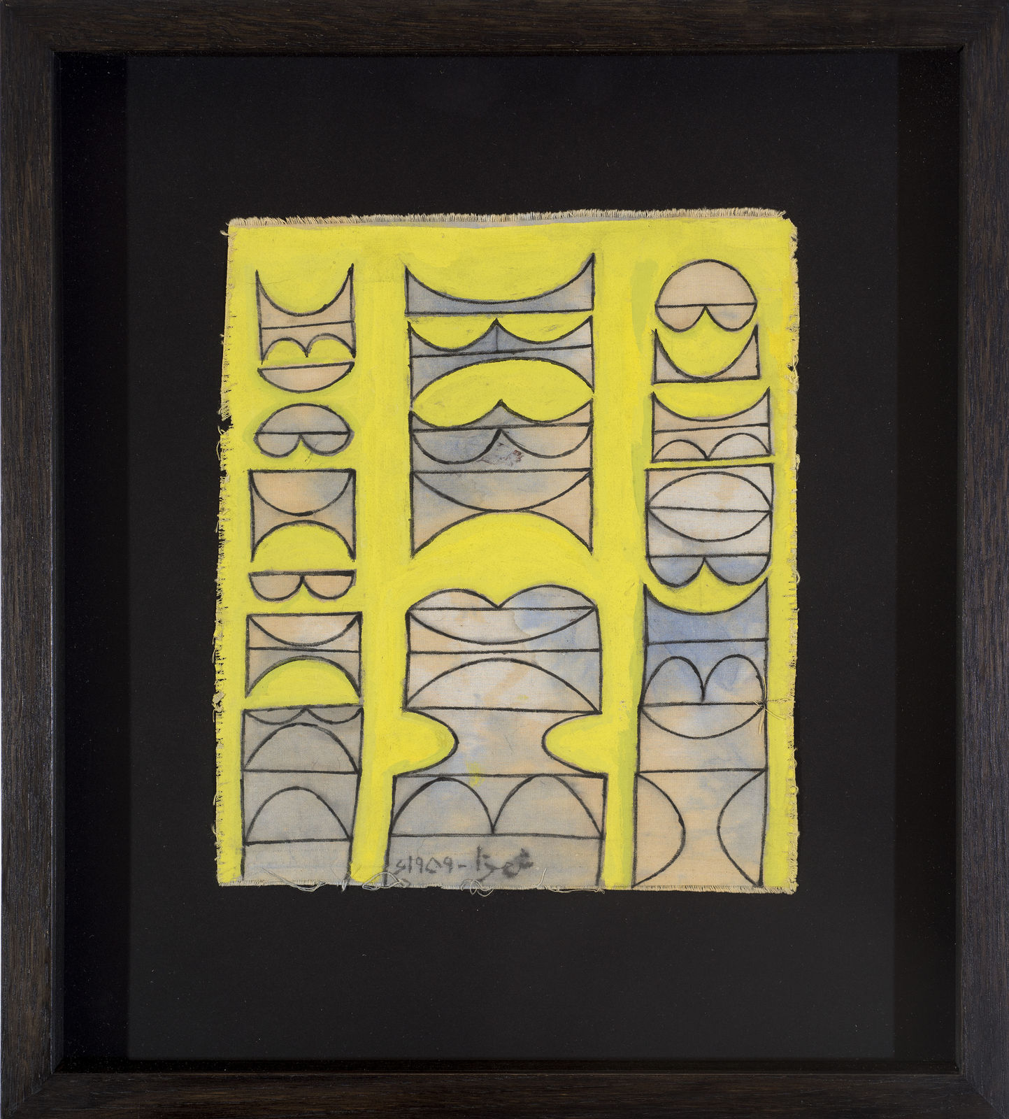 Anwar Jalal Shemza, Untitled (Composition on Yellow), 1959