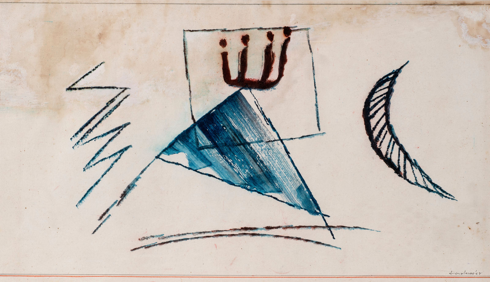 Jagdish Swaminathan, Untitled (Symbols), 1984