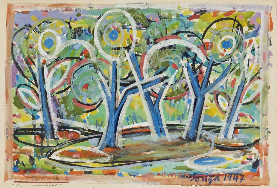 Francis Newton Souza, Trees in Moonlight, 1947