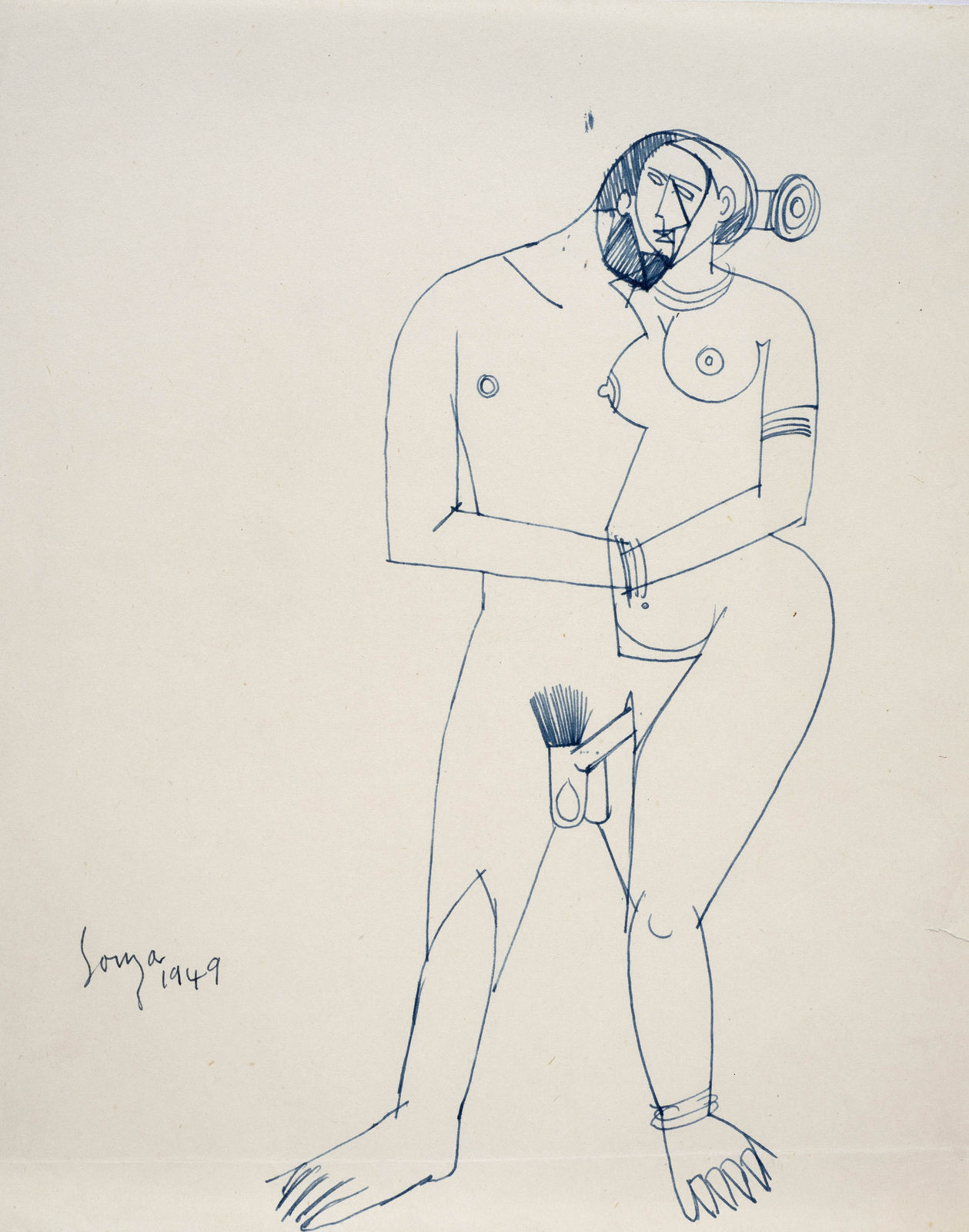 Francis Newton Souza, Untitled (Khajuraho Series), 1949