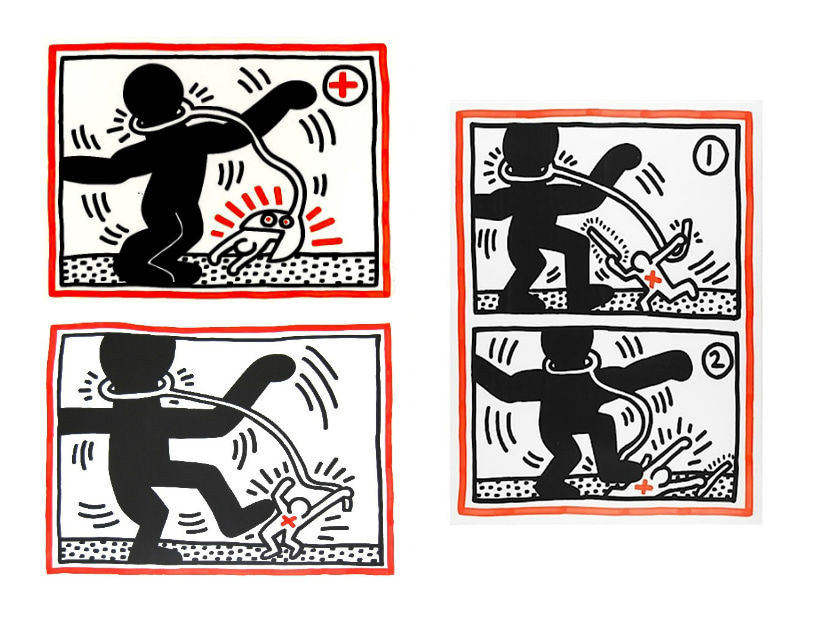 Keith Haring, Untitled 1 - 3 (Free South Africa) (Littmann PP. 42-43), 1985