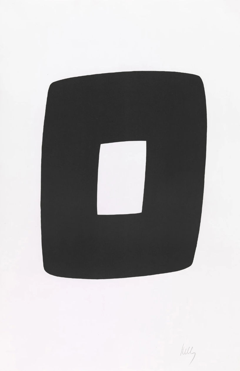 Ellsworth Kelly, Black with White, 1964-65
