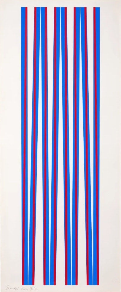 Bridget Riley, Elongated Triangles 1, 1971