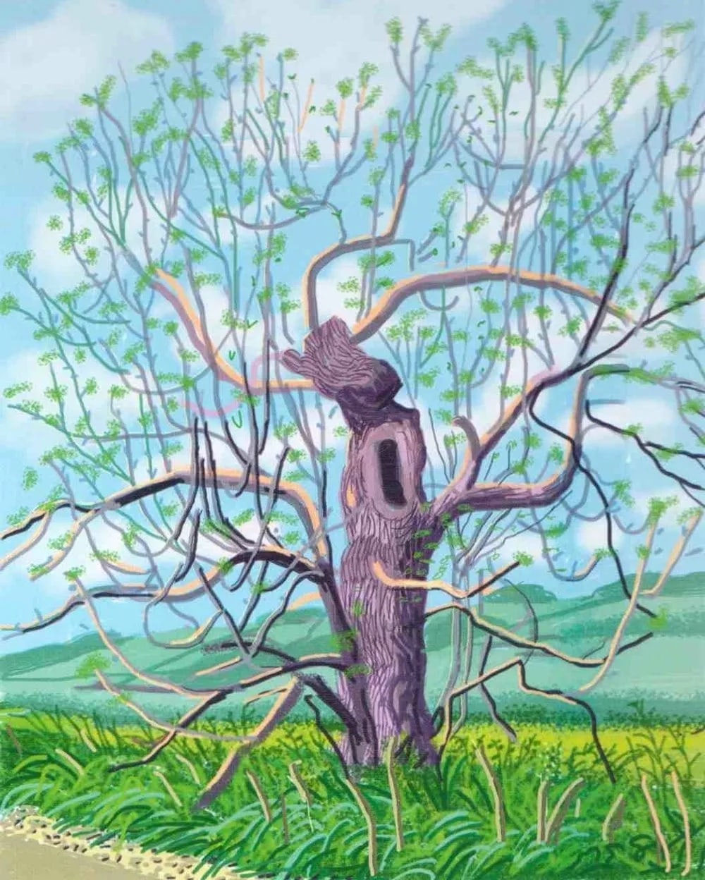 David Hockney, May 18, The Arrival of Spring in Woldgate, East Yorkshire, 2011