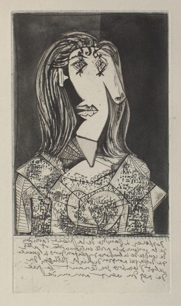 Pablo Picasso, Buste de Femme (Dora Maar) State IX (Bloch 308), 1938