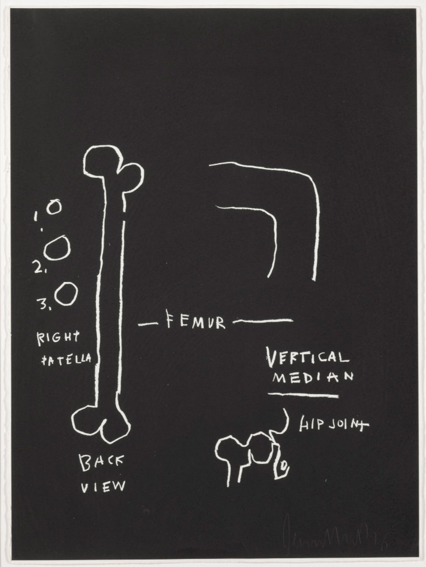 Jean-Michel Basquiat, Femur, from Anatomy, 1982