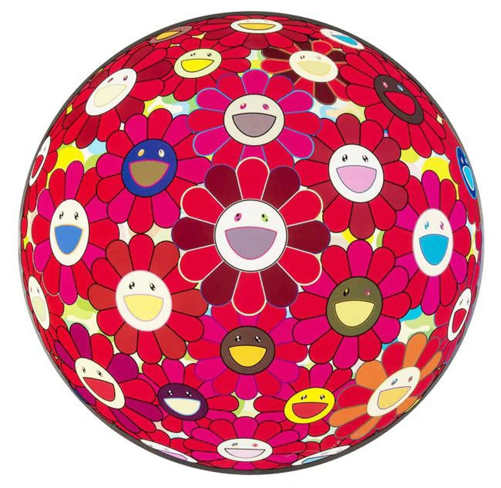 Takashi Murakami, Flower Ball (Red Cliff), 2008