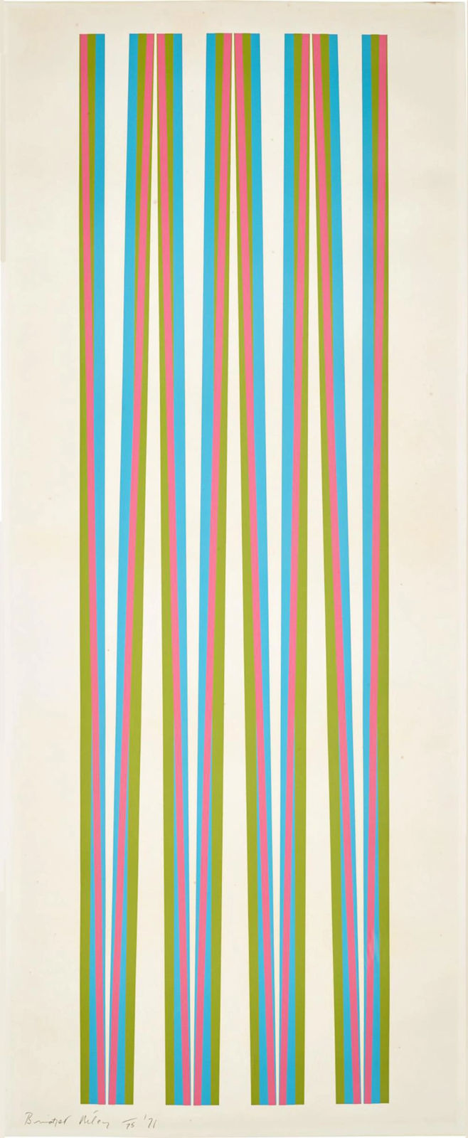 Bridget Riley, Elongated Triangles 5, 1971