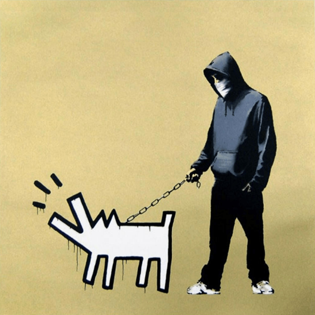 Banksy, Choose Your Weapon Gold, 2010
