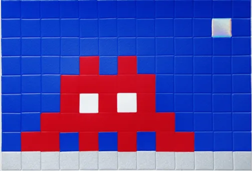 Invader, Home - Moon, 2010