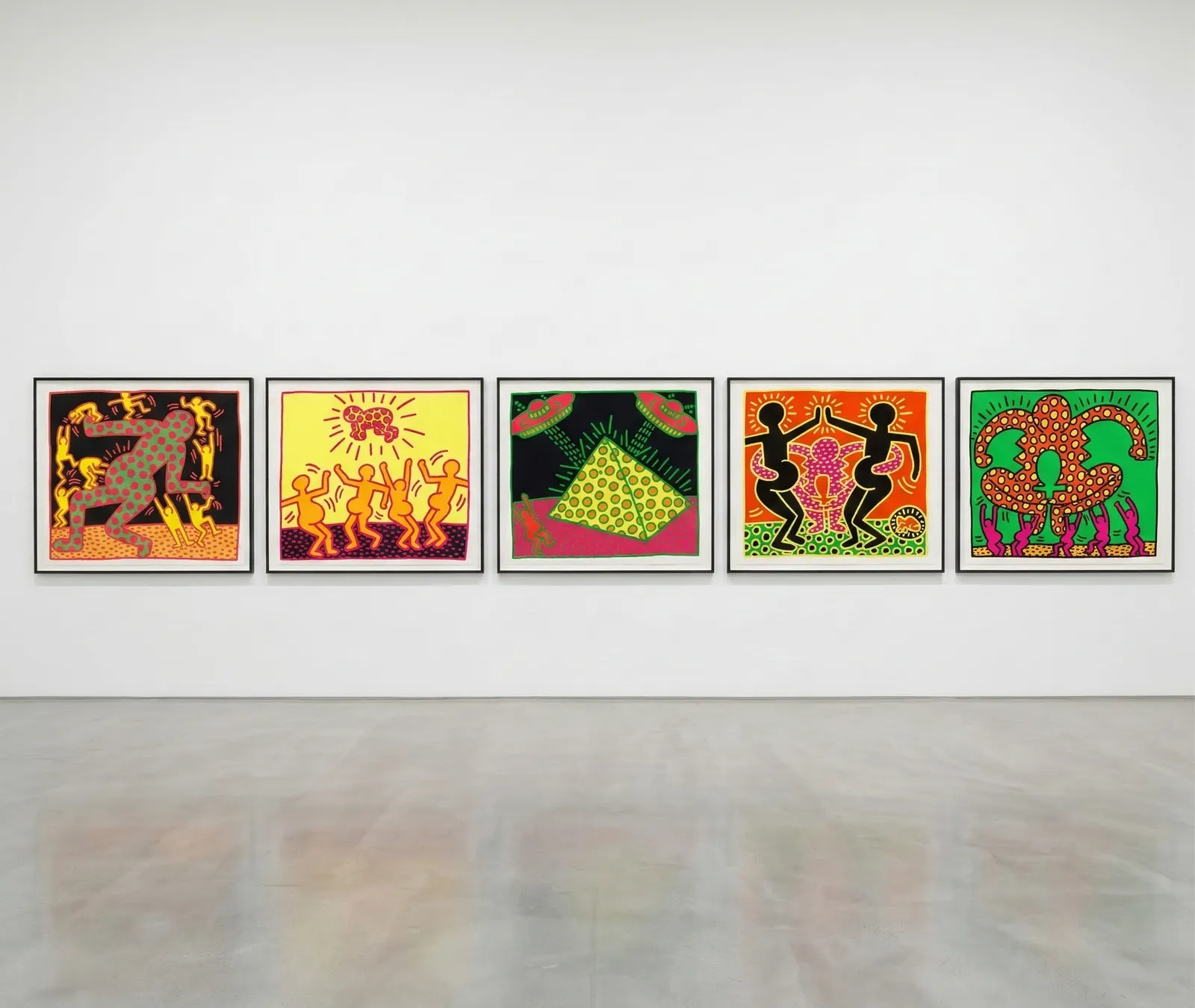 Keith Haring, Fertility 1-5 (Littmann PP. 30 - 33), 1983