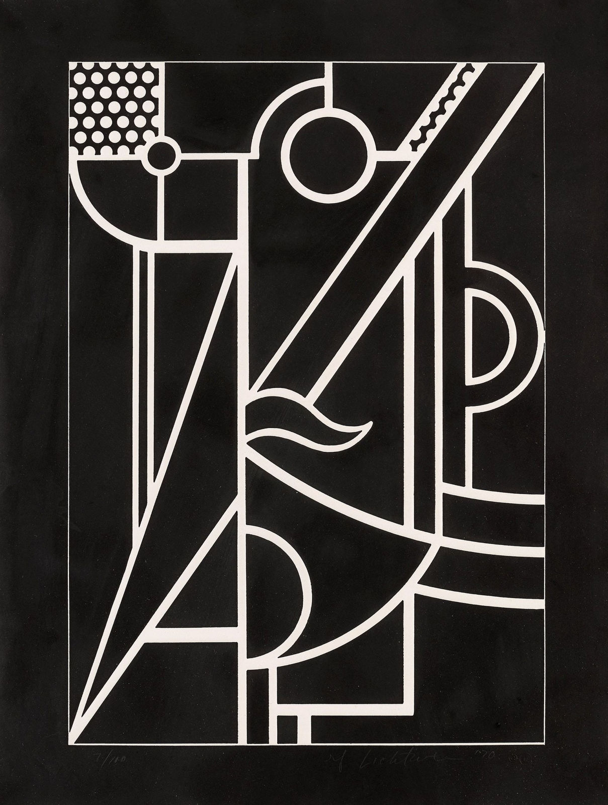 Roy Lichtenstein, Modern Head #3 (C. 93), 1970