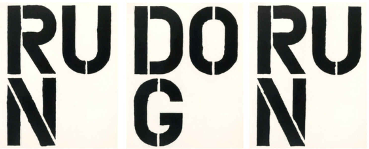 Christopher Wool, Run Dog Run, 1989