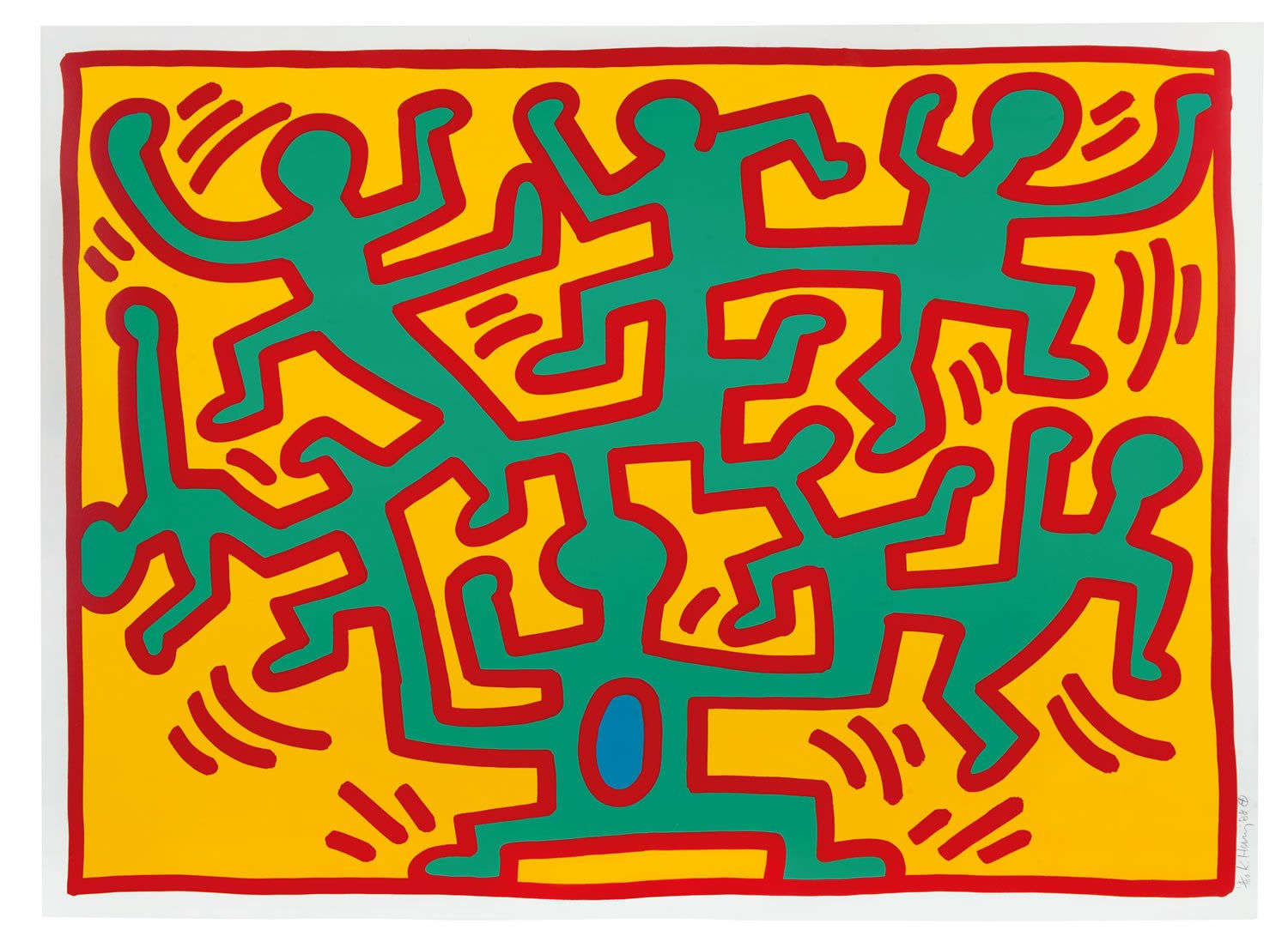 Keith Haring, Growing 2 (Littmann PP. 90), 1988