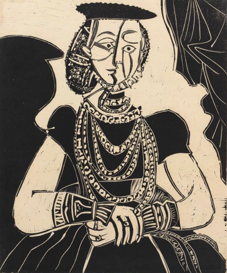 Pablo Picasso, Portrait de Jeune Fille, d’après Cranach, 1958