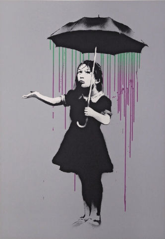 Banksy, NOLA Green and Purple Rain, 2006