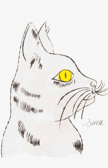 Andy Warhol, F.S. IV 57A, From 25 Cats Named Sam, ca . 1954
