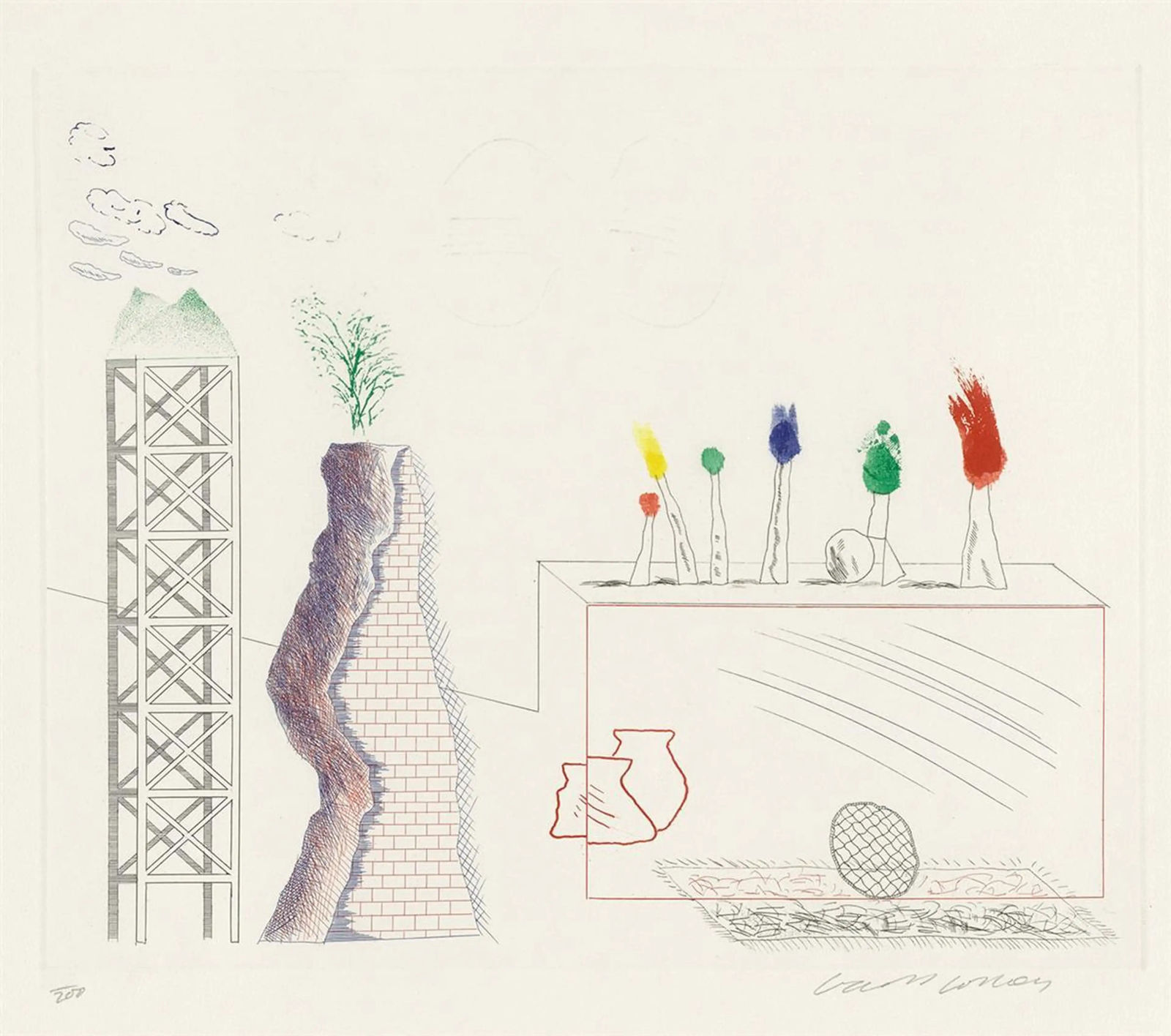 David Hockney, A Tune , 1976-77