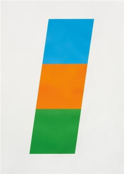 Ellsworth Kelly, Blue, Red-Orange, Green, 1970-1971