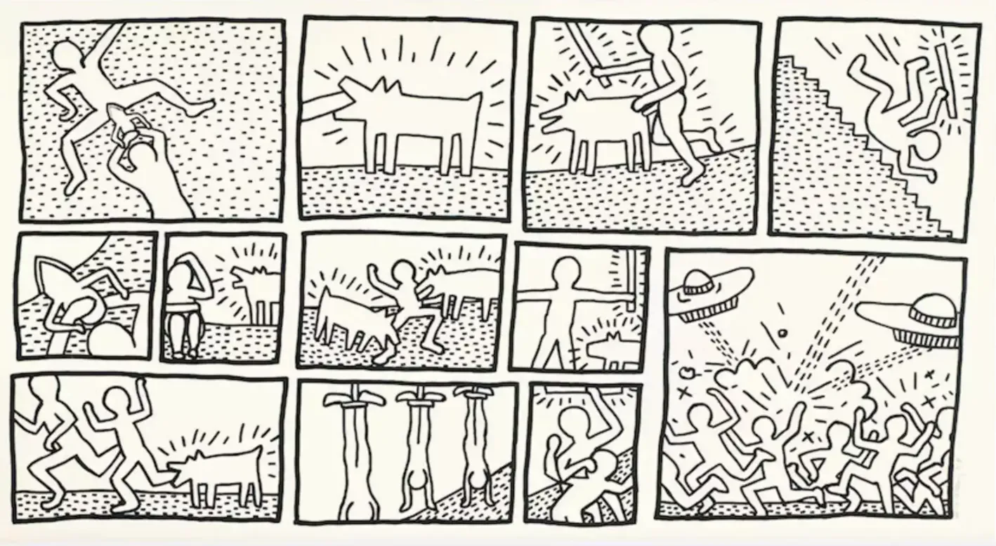 Keith Haring, The Blueprint Drawings (Complete Set), 1990