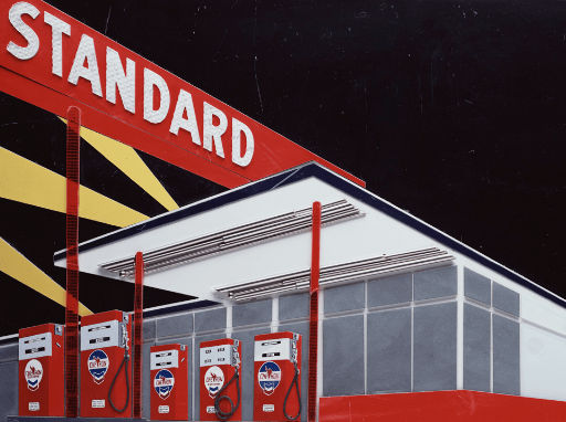 Vik Muniz, Standard At Night (after Ruscha) from Pictures of Cars, 2008