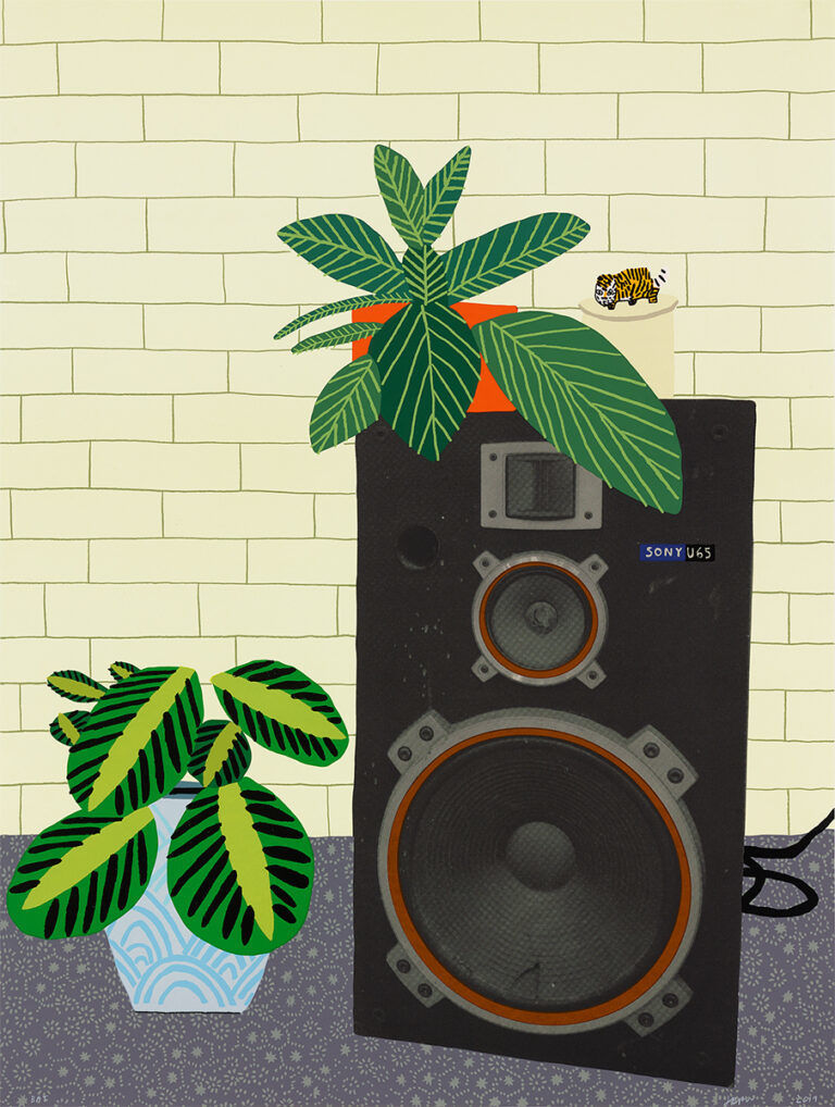 Jonas Wood, Speaker Still Life, 2019