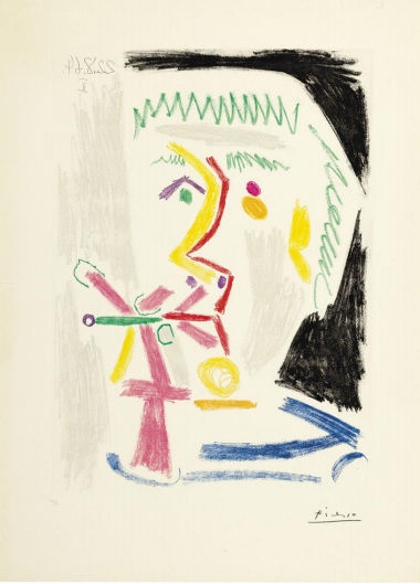 Pablo Picasso, Fumeur A La Cigarette Verte, 1964