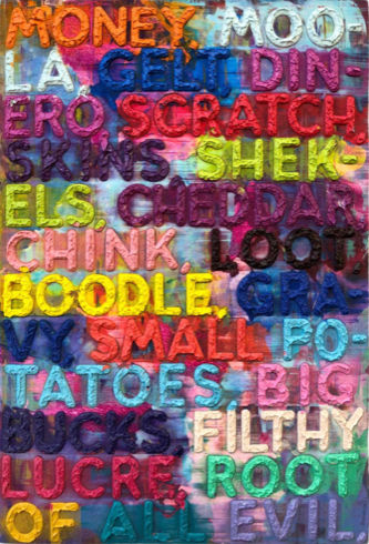 Mel Bochner, Money, 2017