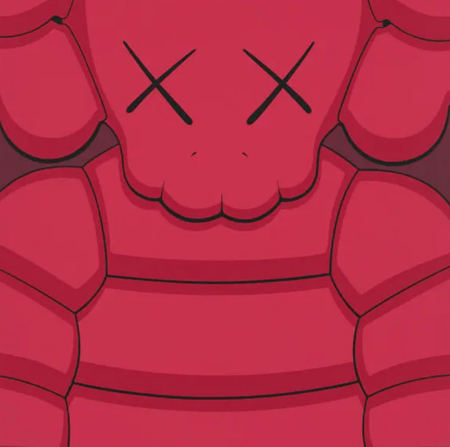 KAWS, WHAT PARTY (Strawberry Red) , 2020