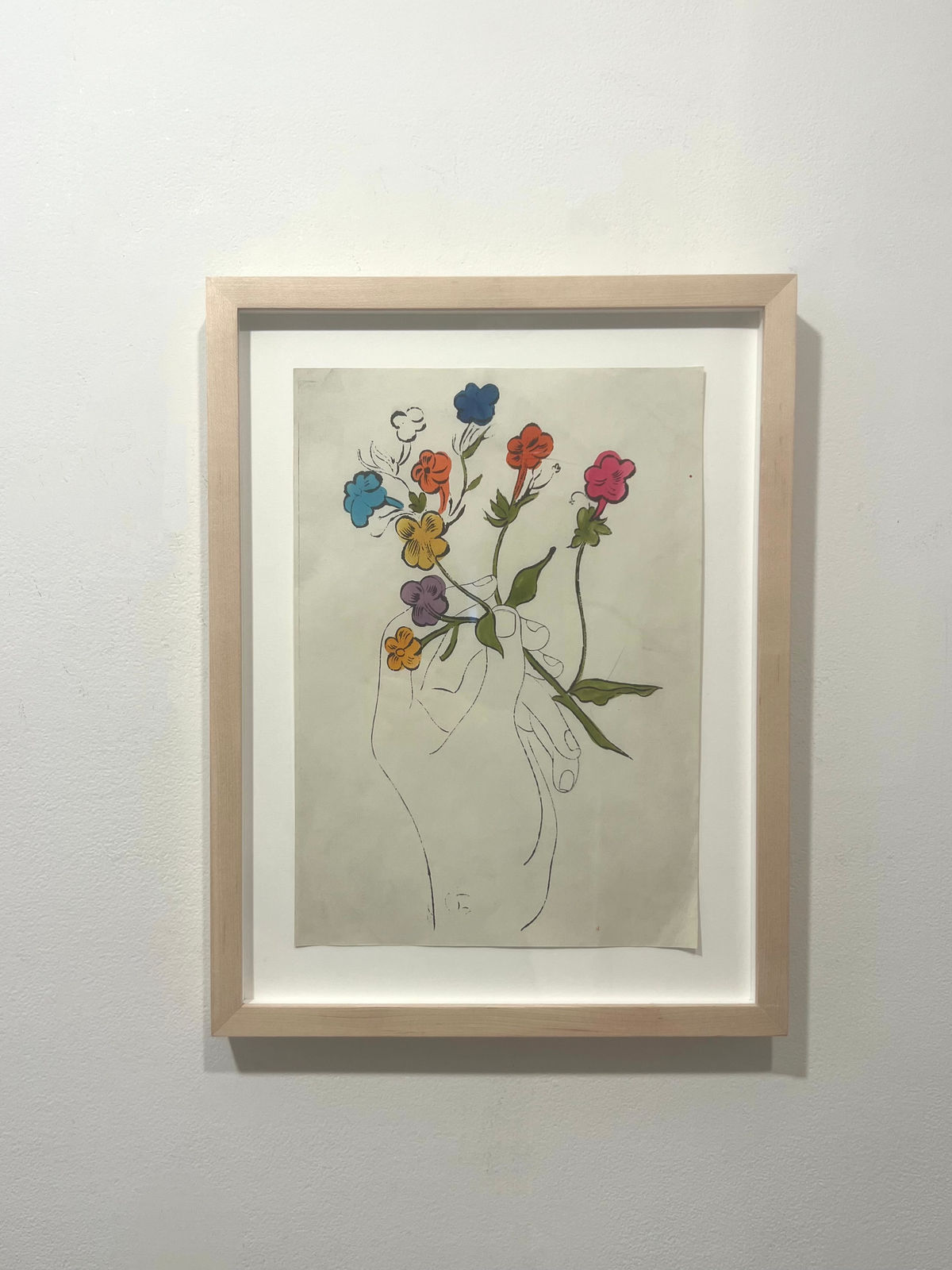 Andy Warhol, A Hand and Flowers F.S. IV 125, ca . 1957