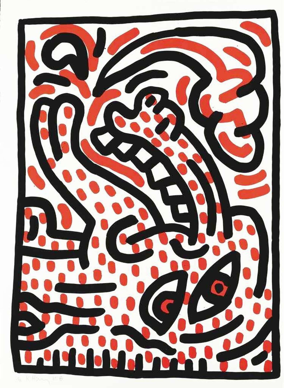 Keith Haring, Ludo 4 (Littmann PP. 47) , 1985