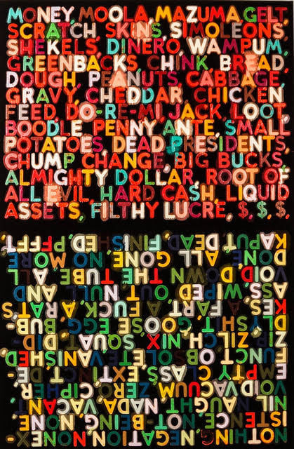 Mel Bochner, Money/Nothing, 2006