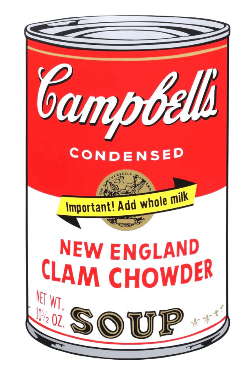 Andy Warhol, New England Clam Chowder Soup F.S. II 57, 1969