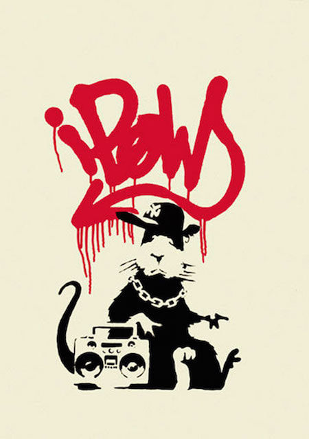 Banksy, Gangsta Rat (Signed) , 2004