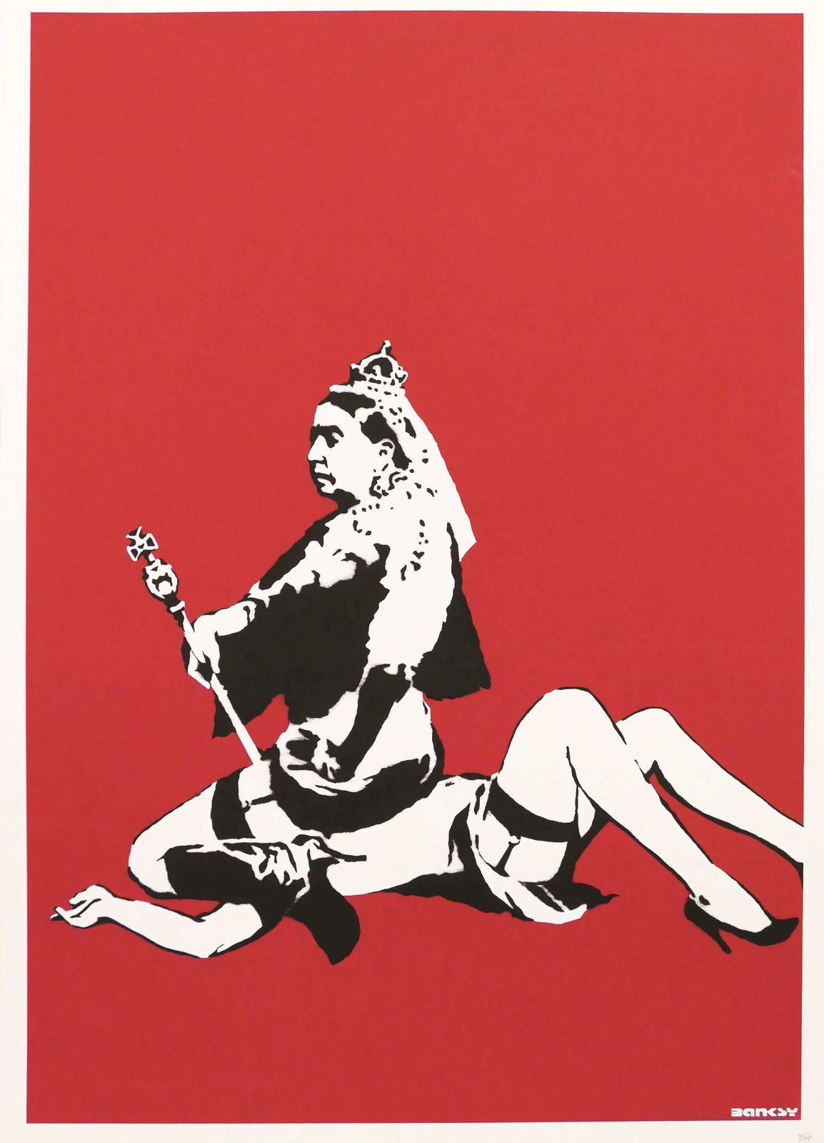 Banksy, Queen Victoria (Unsigned), 2003