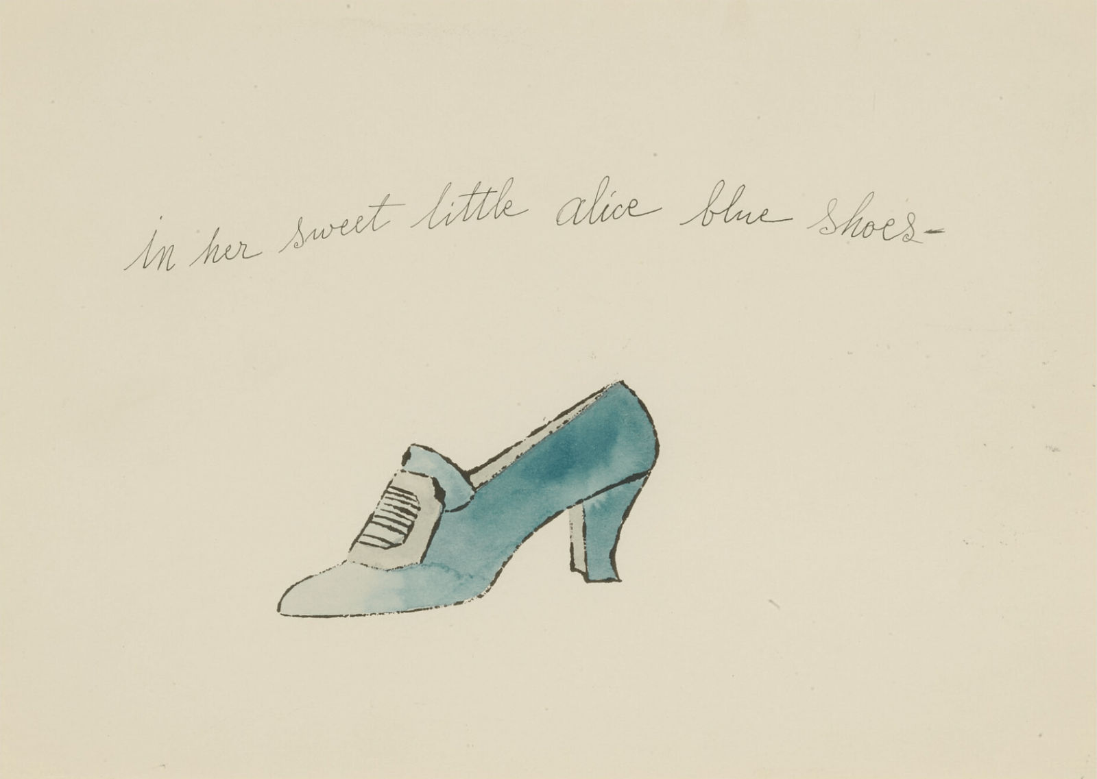 Andy Warhol, In Her Sweet Little Alice Blue Shoes F.S. IV 79A, from A La Recherche Du Shoe Perdu, 1955