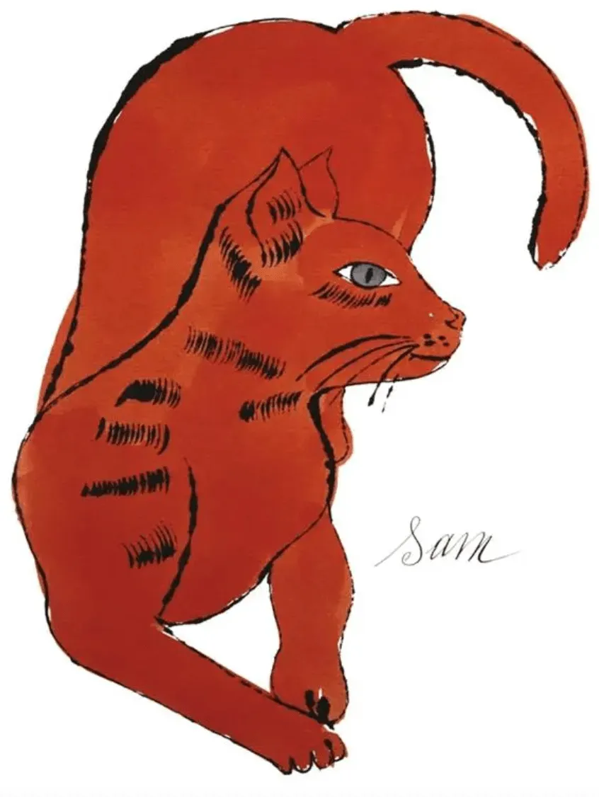 Andy Warhol, F.S. IV 65B, From 25 Cats Named Sam, ca . 1954