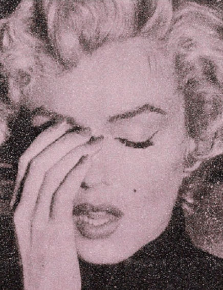 Russell Young, Marilyn Crying California Formosa Pink and Black, 2013