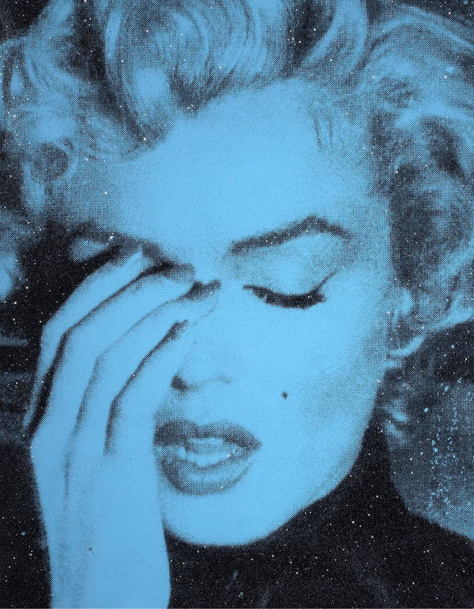 Russell Young, Marilyn Crying Berlin Blue, 2022