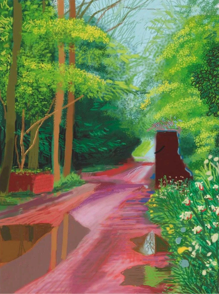 David Hockney, May 11, The Arrival of Spring in Woldgate, East Yorkshire, 2011